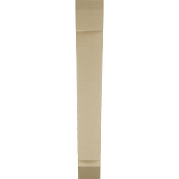 Ekena Millwork - BKTUR055X32X40THR06RCPR - Timberthane Faux Wood Thorton Style Bracket, Slat Ends, 5 1/2"W x 32"D x 40"H, Primed Tan