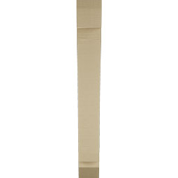 Ekena Millwork - BKTUR055X32X44THR06RCPR - Timberthane Faux Wood Thorton Style Bracket, Slat Ends, 5 1/2"W x 32"D x 44"H, Primed Tan