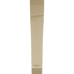 Ekena Millwork - BKTUR055X34X34THR06RCPR - Timberthane Faux Wood Thorton Style Bracket, Slat Ends, 5 1/2"W x 34"D x 34"H, Primed Tan