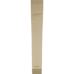 Ekena Millwork - BKTUR055X34X38THR06RCPR - Timberthane Faux Wood Thorton Style Bracket, Slat Ends, 5 1/2"W x 34"D x 38"H, Primed Tan