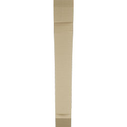 Ekena Millwork - BKTUR055X34X40THR06RCPR - Timberthane Faux Wood Thorton Style Bracket, Slat Ends, 5 1/2"W x 34"D x 40"H, Primed Tan