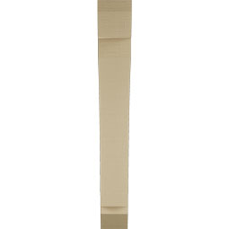 Ekena Millwork - BKTUR055X34X42THR06RCPR - Timberthane Faux Wood Thorton Style Bracket, Slat Ends, 5 1/2"W x 34"D x 42"H, Primed Tan
