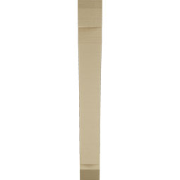 Ekena Millwork - BKTUR055X34X46THR06RCPR - Timberthane Faux Wood Thorton Style Bracket, Slat Ends, 5 1/2"W x 34"D x 46"H, Primed Tan