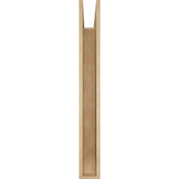 Ekena Millwork - BKTUR055X34X46THR06RCPR - Timberthane Faux Wood Thorton Style Bracket, Slat Ends, 5 1/2"W x 34"D x 46"H, Primed Tan