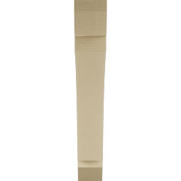 Ekena Millwork - BKTUR055X36X36THR06RCPR - Timberthane Faux Wood Thorton Style Bracket, Slat Ends, 5 1/2"W x 36"D x 36"H, Primed Tan