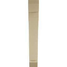 Ekena Millwork - BKTUR055X36X40THR06RCPR - Timberthane Faux Wood Thorton Style Bracket, Slat Ends, 5 1/2"W x 36"D x 40"H, Primed Tan