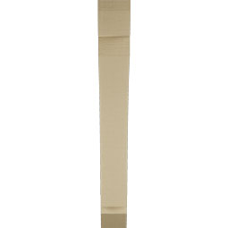 Ekena Millwork - BKTUR055X36X44THR06RCPR - Timberthane Faux Wood Thorton Style Bracket, Slat Ends, 5 1/2"W x 36"D x 44"H, Primed Tan