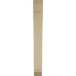 Ekena Millwork - BKTUR055X36X48THR06RCPR - Timberthane Faux Wood Thorton Style Bracket, Slat Ends, 5 1/2"W x 36"D x 48"H, Primed Tan