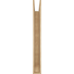 Ekena Millwork - BKTUR055X36X48THR06RCPR - Timberthane Faux Wood Thorton Style Bracket, Slat Ends, 5 1/2"W x 36"D x 48"H, Primed Tan