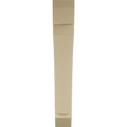 Ekena Millwork - BKTUR055X38X38THR06RCPR - Timberthane Faux Wood Thorton Style Bracket, Slat Ends, 5 1/2"W x 38"D x 38"H, Primed Tan