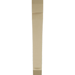 Ekena Millwork - BKTUR055X38X42THR06RCPR - Timberthane Faux Wood Thorton Style Bracket, Slat Ends, 5 1/2"W x 38"D x 42"H, Primed Tan