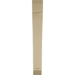 Ekena Millwork - BKTUR055X38X44THR06RCPR - Timberthane Faux Wood Thorton Style Bracket, Slat Ends, 5 1/2"W x 38"D x 44"H, Primed Tan