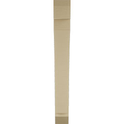 Ekena Millwork - BKTUR055X38X46THR06RCPR - Timberthane Faux Wood Thorton Style Bracket, Slat Ends, 5 1/2"W x 38"D x 46"H, Primed Tan