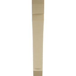 Ekena Millwork - BKTUR055X40X40THR06RCPR - Timberthane Faux Wood Thorton Style Bracket, Slat Ends, 5 1/2"W x 40"D x 40"H, Primed Tan