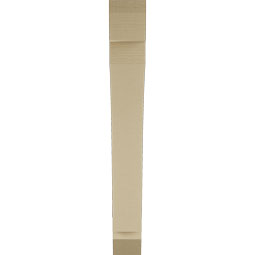 Ekena Millwork - BKTUR055X40X44THR06RCPR - Timberthane Faux Wood Thorton Style Bracket, Slat Ends, 5 1/2"W x 40"D x 44"H, Primed Tan