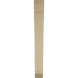 Ekena Millwork - BKTUR055X40X48THR06RCPR - Timberthane Faux Wood Thorton Style Bracket, Slat Ends, 5 1/2"W x 40"D x 48"H, Primed Tan