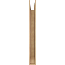Ekena Millwork - BKTUR055X40X48THR06RCPR - Timberthane Faux Wood Thorton Style Bracket, Slat Ends, 5 1/2"W x 40"D x 48"H, Primed Tan