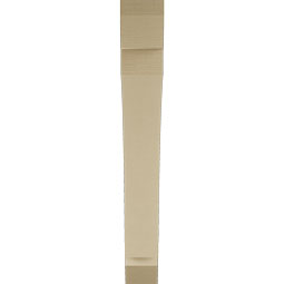 Ekena Millwork - BKTUR055X42X42THR06RCPR - Timberthane Faux Wood Thorton Style Bracket, Slat Ends, 5 1/2"W x 42"D x 42"H, Primed Tan