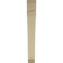 Ekena Millwork - BKTUR055X44X44THR06RCPR - Timberthane Faux Wood Thorton Style Bracket, Slat Ends, 5 1/2"W x 44"D x 44"H, Primed Tan