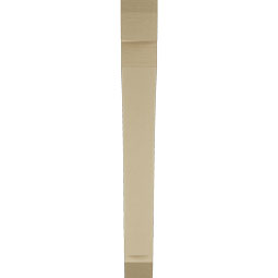 Ekena Millwork - BKTUR055X44X48THR06RCPR - Timberthane Faux Wood Thorton Style Bracket, Slat Ends, 5 1/2"W x 44"D x 48"H, Primed Tan