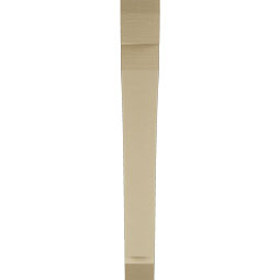 Ekena Millwork - BKTUR055X46X46THR06RCPR - Timberthane Faux Wood Thorton Style Bracket, Slat Ends, 5 1/2"W x 46"D x 46"H, Primed Tan