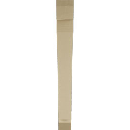Ekena Millwork - BKTUR055X48X48THR06RCPR - Timberthane Faux Wood Thorton Style Bracket, Slat Ends, 5 1/2"W x 48"D x 48"H, Primed Tan