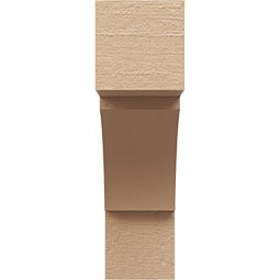 Ekena Millwork - BKTURTHR44 - Timberthane Rough Cedar Faux Wood Thorton Block Bracket