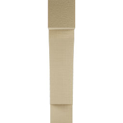 Ekena Millwork - BKTUR035X14X18THR05RCPR - Timberthane Faux Wood Thorton Style Bracket, Block Ends, 3 1/2"W x 14"D x 18"H, Primed Tan
