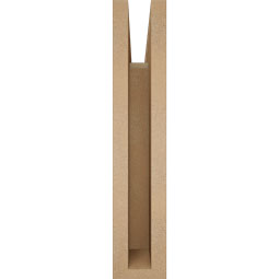 Ekena Millwork - BKTUR035X14X18THR05RCPR - Timberthane Faux Wood Thorton Style Bracket, Block Ends, 3 1/2"W x 14"D x 18"H, Primed Tan