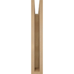 Ekena Millwork - BKTUR035X14X22THR05RCPR - Timberthane Faux Wood Thorton Style Bracket, Block Ends, 3 1/2"W x 14"D x 22"H, Primed Tan