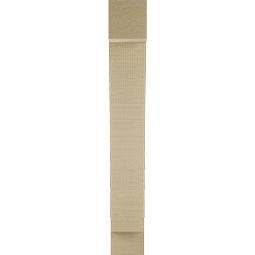 Ekena Millwork - BKTUR035X14X26THR05RCPR - Timberthane Faux Wood Thorton Style Bracket, Block Ends, 3 1/2"W x 14"D x 26"H, Primed Tan
