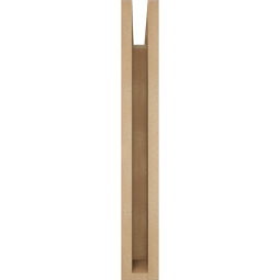 Ekena Millwork - BKTUR035X14X26THR05RCPR - Timberthane Faux Wood Thorton Style Bracket, Block Ends, 3 1/2"W x 14"D x 26"H, Primed Tan