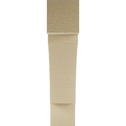 Ekena Millwork - BKTUR035X16X16THR05RCPR - Timberthane Faux Wood Thorton Style Bracket, Block Ends, 3 1/2"W x 16"D x 16"H, Primed Tan