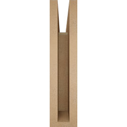Ekena Millwork - BKTUR035X16X16THR05RCPR - Timberthane Faux Wood Thorton Style Bracket, Block Ends, 3 1/2"W x 16"D x 16"H, Primed Tan