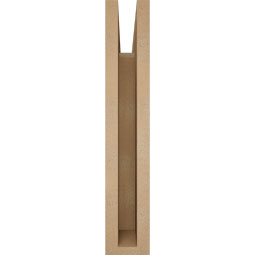 Ekena Millwork - BKTUR035X16X20THR05RCPR - Timberthane Faux Wood Thorton Style Bracket, Block Ends, 3 1/2"W x 16"D x 20"H, Primed Tan