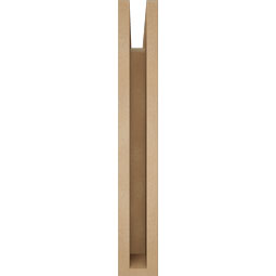 Ekena Millwork - BKTUR035X16X24THR05RCPR - Timberthane Faux Wood Thorton Style Bracket, Block Ends, 3 1/2"W x 16"D x 24"H, Primed Tan