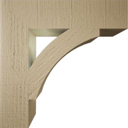 Ekena Millwork - BKTURTHR44 - Timberthane Rough Cedar Faux Wood Thorton Block Bracket