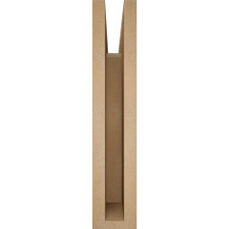 Ekena Millwork - BKTUR035X18X18THR05RCPR - Timberthane Faux Wood Thorton Style Bracket, Block Ends, 3 1/2"W x 18"D x 18"H, Primed Tan