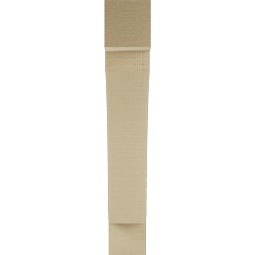 Ekena Millwork - BKTUR035X18X22THR05RCPR - Timberthane Faux Wood Thorton Style Bracket, Block Ends, 3 1/2"W x 18"D x 22"H, Primed Tan