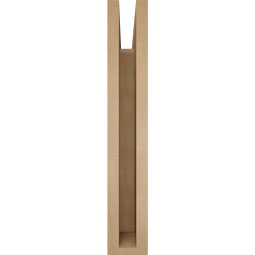 Ekena Millwork - BKTUR035X18X22THR05RCPR - Timberthane Faux Wood Thorton Style Bracket, Block Ends, 3 1/2"W x 18"D x 22"H, Primed Tan