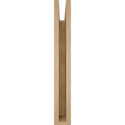 Ekena Millwork - BKTUR035X18X26THR05RCPR - Timberthane Faux Wood Thorton Style Bracket, Block Ends, 3 1/2"W x 18"D x 26"H, Primed Tan