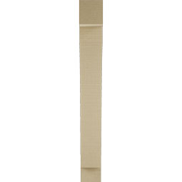 Ekena Millwork - BKTUR035X18X30THR05RCPR - Timberthane Faux Wood Thorton Style Bracket, Block Ends, 3 1/2"W x 18"D x 30"H, Primed Tan