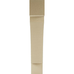Ekena Millwork - BKTUR035X20X20THR05RCPR - Timberthane Faux Wood Thorton Style Bracket, Block Ends, 3 1/2"W x 20"D x 20"H, Primed Tan