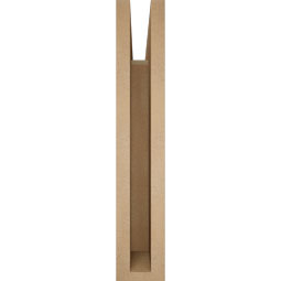 Ekena Millwork - BKTUR035X20X20THR05RCPR - Timberthane Faux Wood Thorton Style Bracket, Block Ends, 3 1/2"W x 20"D x 20"H, Primed Tan