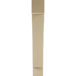 Ekena Millwork - BKTUR035X20X24THR05RCPR - Timberthane Faux Wood Thorton Style Bracket, Block Ends, 3 1/2"W x 20"D x 24"H, Primed Tan