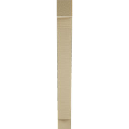 Ekena Millwork - BKTUR035X20X32THR05RCPR - Timberthane Faux Wood Thorton Style Bracket, Block Ends, 3 1/2"W x 20"D x 32"H, Primed Tan