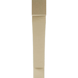 Ekena Millwork - BKTUR035X22X22THR05RCPR - Timberthane Faux Wood Thorton Style Bracket, Block Ends, 3 1/2"W x 22"D x 22"H, Primed Tan