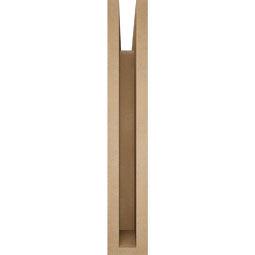 Ekena Millwork - BKTUR035X22X22THR05RCPR - Timberthane Faux Wood Thorton Style Bracket, Block Ends, 3 1/2"W x 22"D x 22"H, Primed Tan