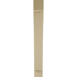 Ekena Millwork - BKTUR035X22X30THR05RCPR - Timberthane Faux Wood Thorton Style Bracket, Block Ends, 3 1/2"W x 22"D x 30"H, Primed Tan