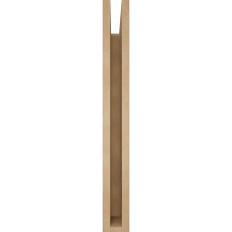 Ekena Millwork - BKTUR035X22X30THR05RCPR - Timberthane Faux Wood Thorton Style Bracket, Block Ends, 3 1/2"W x 22"D x 30"H, Primed Tan